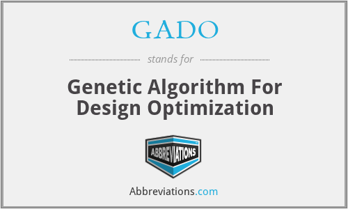 GADO - Genetic Algorithm For Design Optimization