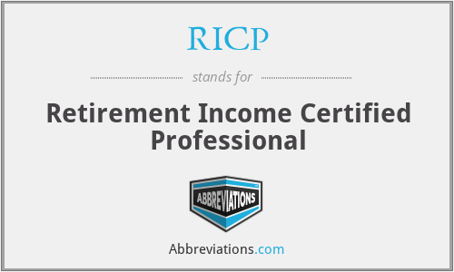 RICP - Retirement Income Certified Professional