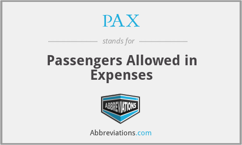 pax definition in travel