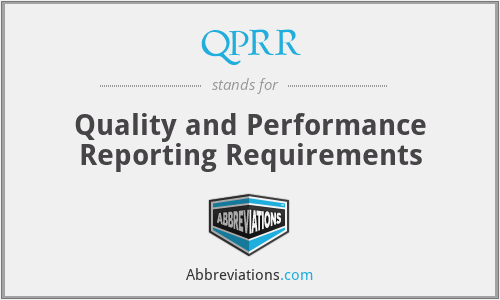 What does QPRR stand for?