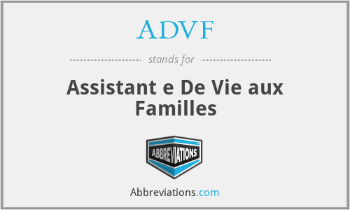 What does ADVF stand for?