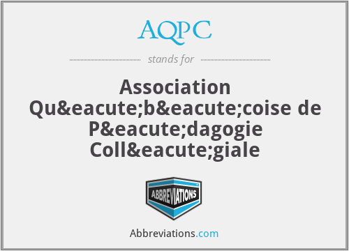 What does AQPC stand for?