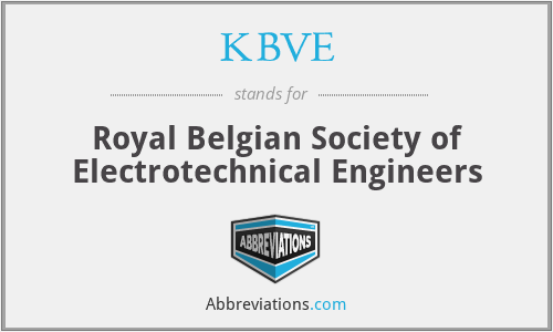 KBVE - Royal Belgian Society of Electrotechnical Engineers