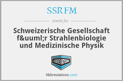 What does SSRFM stand for?