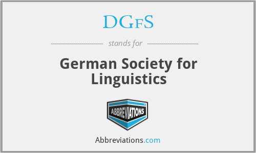 DGfS - German Society for Linguistics