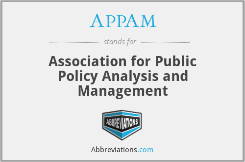APPAM - Association for Public Policy Analysis and Management