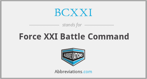 What does BCXXI stand for?