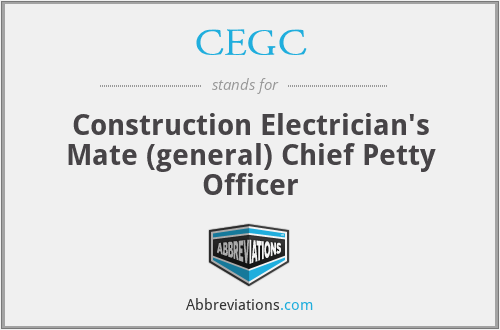 CEGC - Construction Electrician's Mate (general) Chief Petty Officer