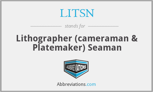 LITSN - Lithographer (cameraman & Platemaker) Seaman