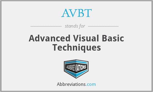 AVBT - Advanced Visual Basic Techniques