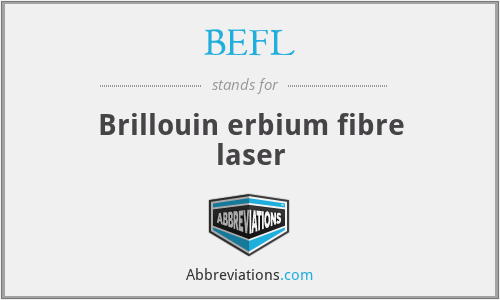 BEFL - Brillouin erbium fibre laser