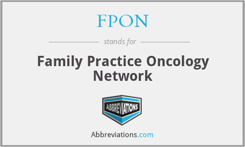 FPON - Family Practice Oncology Network