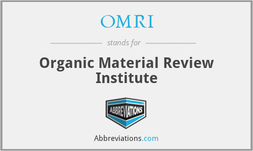 OMRI - Organic Material Review Institute