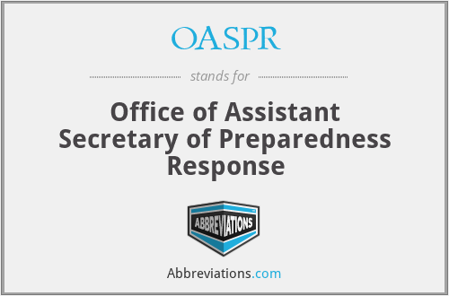 What does OASPR stand for?
