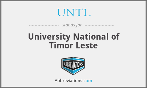 UNTL - University National of Timor Leste