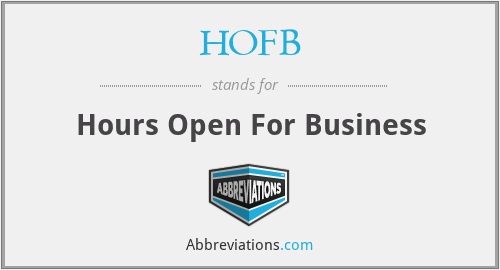 What does HOFB stand for?