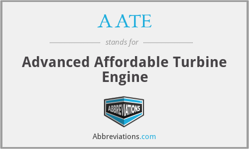 AATE - Advanced Affordable Turbine Engine