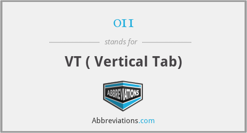 011 - VT ( Vertical Tab)