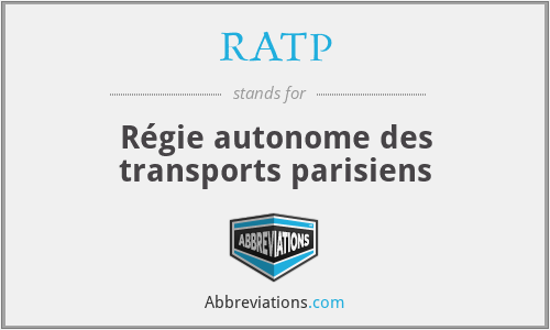 What does RATP stand for?