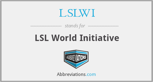 What does LSLWI stand for?