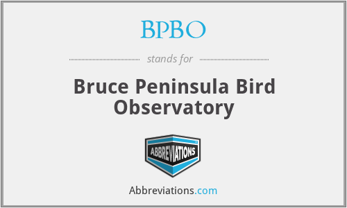 BPBO - Bruce Peninsula Bird Observatory