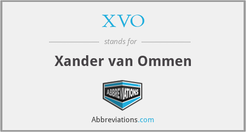 XVO - Xander van Ommen