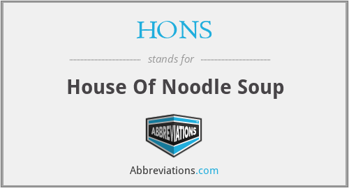 HONS - House Of Noodle Soup