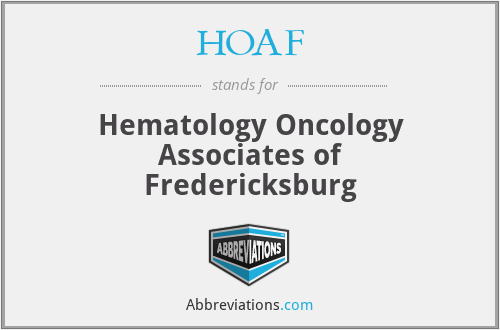 HOAF - Hematology Oncology Associates of Fredericksburg