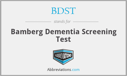 BDST - Bamberg Dementia Screening Test