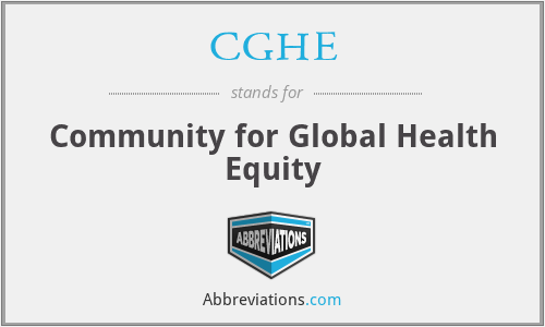 CGHE - Community for Global Health Equity
