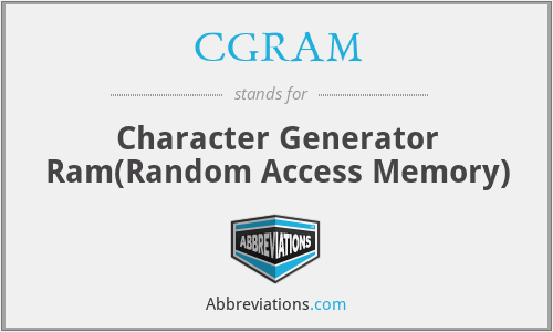 is abbreviation for Character Generator Access