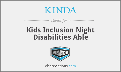 KINDA - Kids Inclusion Night Disabilities Able