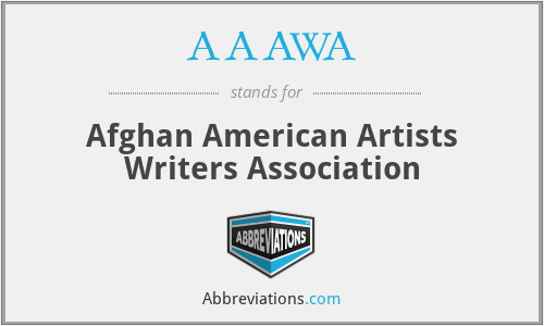 AAAWA - Afghan American Artists Writers Association