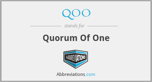 What does QOO stand for?