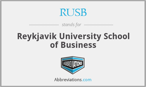 RUSB - Reykjavik University School of Business