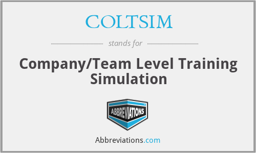 COLTSIM - Company/Team Level Training Simulation