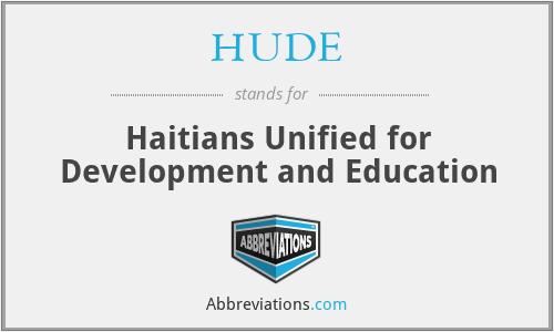 What does HUDE stand for?