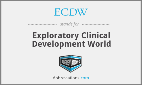 ECDW - Exploratory Clinical Development World