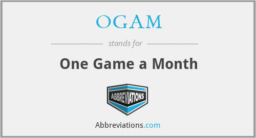 OGAM - One Game a Month