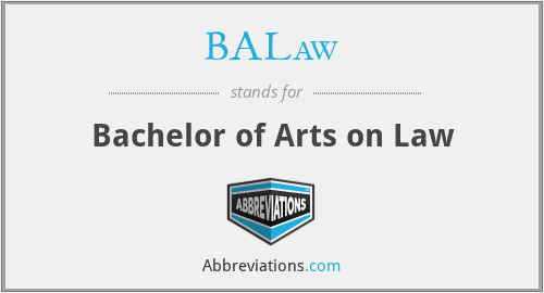 BALaw - Bachelor of Arts on Law