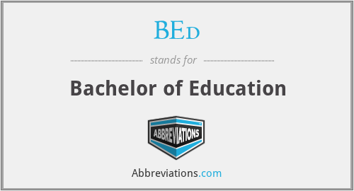 BEd - Bachelor of Education