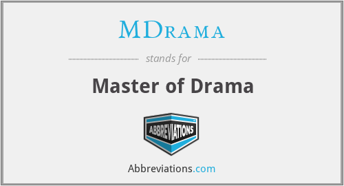 What does MDRAMA stand for?