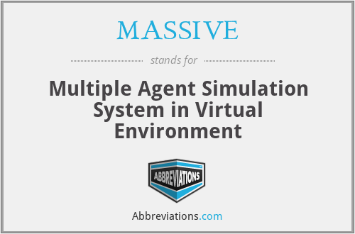 MASSIVE - Multiple Agent Simulation System in Virtual Environment