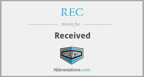 What does REC. stand for?