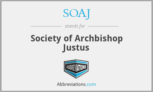 SOAJ - Society of Archbishop Justus