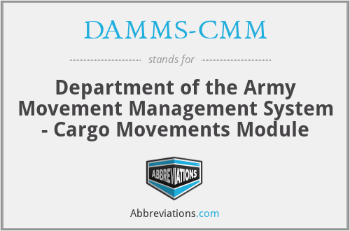 What does DAMMS-CMM stand for?