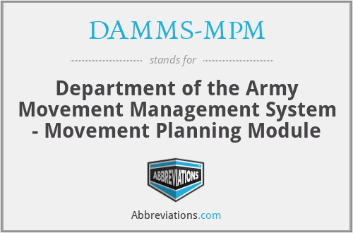 What does DAMMS-MPM stand for?