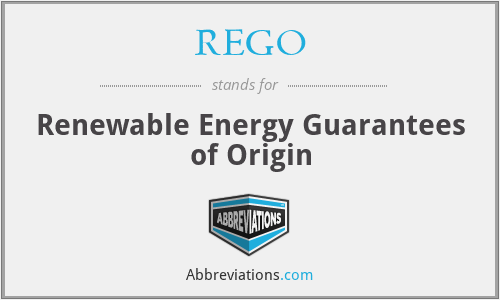 REGO - Renewable Energy Guarantees of Origin
