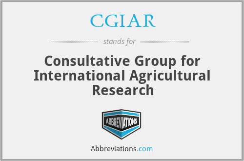 What does CGIAR stand for?