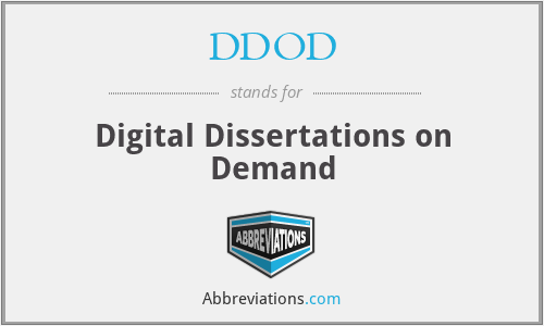 digital dissertations on demand